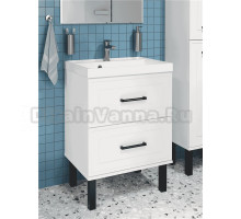 Тумба с раковиной STWORKI Хадстен 55 напольная, белая