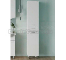 Шкаф-пенал для ванной Onika Модерн 36 правый с бельевой корзиной, белый