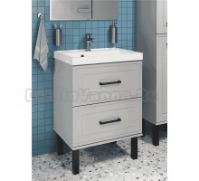 Тумба с раковиной STWORKI Хадстен 55 напольная, серая