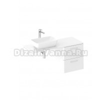 Тумба с раковиной Ravak Balance II SD 120 глянцевая белая, ручки глянцевый хром, раковина Balance II SD 50