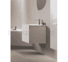 Тумба под раковину без столешницы Ravak Chrome II SD 80 глянцевая белая, ручки белые 152 мм