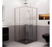 Душевой уголок AM.PM Sense W76G-403-9090-MT 90х90 см, профиль матовый хром, стекло прозрачное