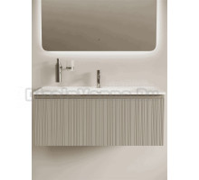 Тумба с раковиной Sancos Code 100 подвесная, серая платина