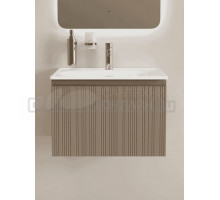 Тумба с раковиной Sancos Code 60 подвесная, серо-бежевая