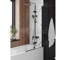 Шторка на ванну 80х140 см Maretti Valentina VA41R8014097-560, профиль черный