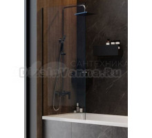 Шторка на ванну 70х140 см Maretti Marta MA41F7014099-560, профиль черный