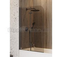 Шторка на ванну 100х140 см Maretti Valentina VA41R100140098-560, профиль черный