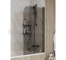 Шторка на ванну 80х140 см Maretti Valentina VA41R8014098-560, профиль черный