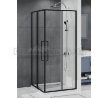 Душевой уголок AZARIO Shanghai AZ-R43-90-MB-CL 90х90 см, профиль матовый черный, стекло прозрачное