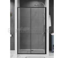 Душевая дверь в нишу AZARIO Shanghai AZ-Y43-110-MB-CL 110 см, профиль матовый черный, стекло прозрачное