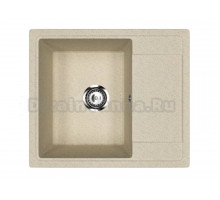 Мойкa ML-GMU05 УЛЬТРА с крылом, бежевый камень, 575*495 мм (глуб. чаши 190)