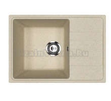 Мойкa ML-GMU06 УЛЬТРА с крылом, бежевый камень, 600*420 мм (глуб. чаши 170)