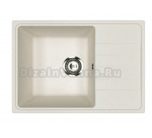 Мойкa ML-GMU06 УЛЬТРА с крылом, белый камень, 600*420 мм (глуб. чаши 170)
