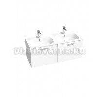 Тумба с раковиной Ravak Chrome II SD 120 глянцевая белая, ручки хром 152 мм