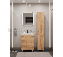 Шкаф-пенал для ванной SanStar Толедо 30 напольный, дуб крафт золотой