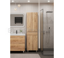 Шкаф-пенал для ванной SanStar Модена 50 напольный, дуб крафт золотой