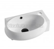 Раковина маленькая в туалет Alcora Cava 240-42L6517 глянцевая белая, прямоугольная