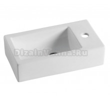 Раковина маленькая в туалет Alcora Gabi 251-456579 L глянцевая белая, прямоугольная