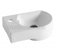 Раковина маленькая в туалет Alcora Leo 247-41R6562 глянцевая белая, прямоугольная