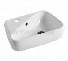 Раковина маленькая в туалет Alcora Pina 241-45R6531 глянцевая белая, прямоугольная