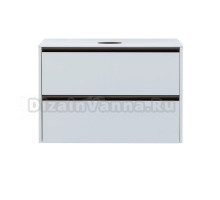 Тумба под раковину со столешницей Allen Brau Activity 120 с подсветкой, матовый белый, олива браш, столешница белая