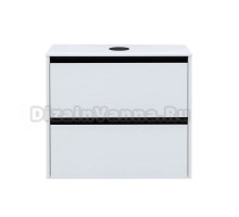 Тумба под раковину со столешницей Allen Brau Activity 80 с подсветкой, матовый белый, черный браш, столешница белая