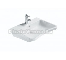 Раковина подвесная SantiLine SL-3011 глянцевая белая, прямоугольная, фаянс