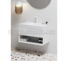 Тумба с раковиной Ravak Lite SD 80 глянцевая белая, раковина Lite XJX01280004