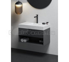 Тумба с раковиной Ravak Lite SD 80 матовая черная