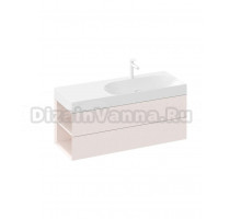 Тумба с раковиной Ravak Lite SD 120 L алебастровая розовая