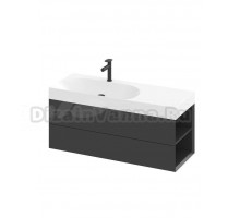 Тумба с раковиной Ravak Lite SD 120 R матовая черная