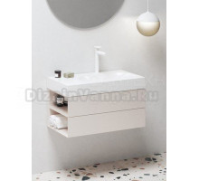 Тумба под раковину без столешницы Ravak Lite SD 80 L алебастровая розовая