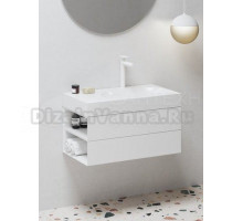 Тумба с раковиной Ravak Lite SD 80 L глянцевая белая