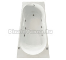 Акриловая ванна BellSan Тора Стандарт 150x70 см, пристенная, с гидромассажем, белая, с каркасом, со сливом-переливом