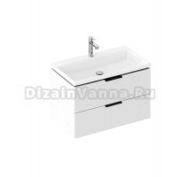 Тумба с раковиной Ravak Comfort II SD 80 глянцевая белая, ручки черные