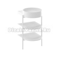 Консоль с раковиной Ravak Yard 40 матовая белая, раковина XJX01240002 с отверстием под смеситель