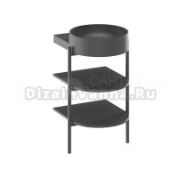 Консоль с раковиной Ravak Yard 40 матовая черная, раковина XJX0D240002 с отверстием под смеситель