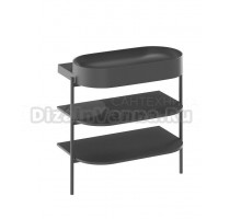 Консоль с раковиной Ravak Yard 80 матовая черная, раковина XJX0D280002 с отверстием под смеситель