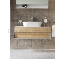 Тумба с раковиной Ravak Step SD 100 глянцевая белая, дуб