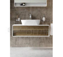 Тумба с раковиной Ravak Step SD 100 глянцевая белая, орех