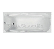 Акриловая ванна BellSan Эрика 170x75 см, пристенная, белая, с каркасом, со сливом-переливом