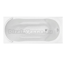 Акриловая ванна BellSan Риана 170x75 см, пристенная, белая, с каркасом, со сливом-переливом