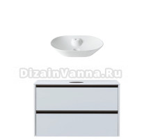 Тумба с раковиной Allen Brau Activity 120 с подсветкой, матовый белый, олива браш, столешница белая, раковина Fantasy Bowl 60x42, белая