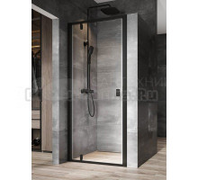 Душевая дверь в нишу Ravak Nexty NDOP1-90 профиль черный, стекло прозрачное