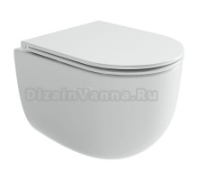 Унитаз подвесной Ceramicanova Voga смыв торнадо 3.0, сиденье микролифт, белый, CN4012T