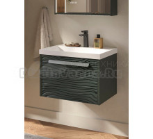 Тумба с раковиной EQUIL Gleam 60.1Y зеленый камень, дуб вотан