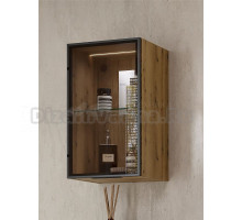 Шкаф в ванную EQUIL Strong 36 L/R с подсветкой, дуб эвок