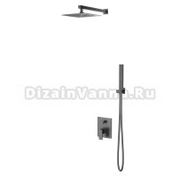 Душевой комплект Vincea Dice VSFW-2DS1GM С ВНУТРЕННЕЙ ЧАСТЬЮ, вороненая сталь