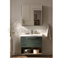 Мебель для ванной комнаты EQUIL Gleam 80.1Y с нишей, зеленый камень, дуб вотан