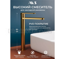 Смеситель для раковины AVS Beauty 811-551-BG брашированное золото